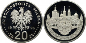 Europäische Münzen und Medaillen, Polen / Poland. Plock (1495-1995) - 500 Jahre Wojewodztwa. 20 Zlotych 1995. 31,11 g. 0.999 Silber. 1 OZ. KM Y# 288. ...
