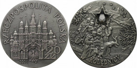 Europäische Münzen und Medaillen, Polen / Poland. Sternsinger zu Weihnachten. 20 Zlotych 2001. 28,77 g. 0.925 Silber. 0.86 OZ. KM Y# 424. Stempelglanz...
