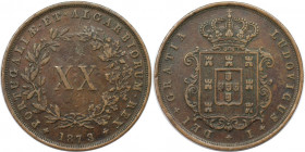 Europäische Münzen und Medaillen, Portugal. Ludwig I. (1861-1889). 20 Reis 1873. Kupfer. KM 515. Sehr schön-vorzüglich