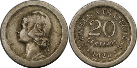 Europäische Münzen und Medaillen, Portugal. 20 Centavos 1920. Kupfer-Nickel. KM 571. Vorzüglich