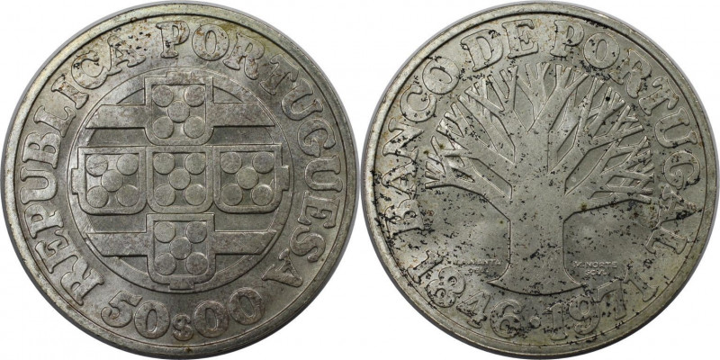 Europäische Münzen und Medaillen, Portugal. 125 Jahre Nationalbank. 50 Escudos 1...