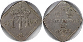 Europäische Münzen und Medaillen, Schweden / Sweden. Johan III. (1568-92). 4 Mark Klippe 1570, Stockholm. Silber. Tingström 44, Levin 771, AAH 124. NG...