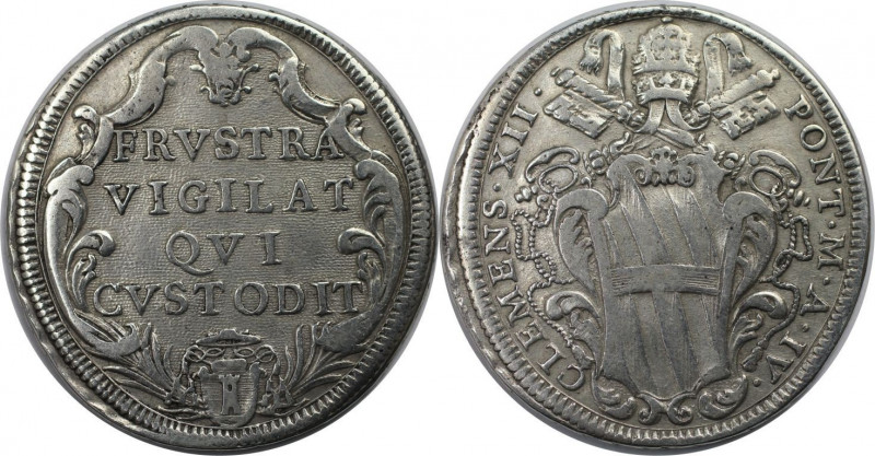 Europäische Münzen und Medaillen, Vatikan. Clemens XII. (1730-1740). 1/2 Piastra...