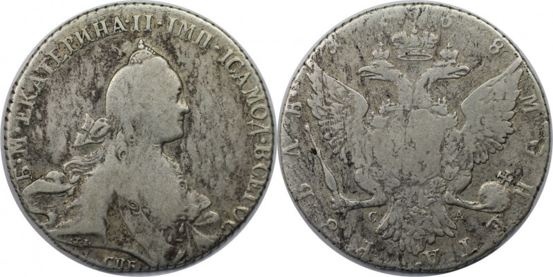 Russische Münzen und Medaillen, Katharina II. (1762-1796). 1 Rubel 1768. Silber....