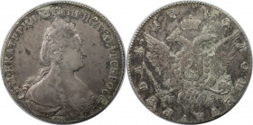 Russische Münzen und Medaillen, Katharina II. (1762-1796). 1 Rubel 1783 SPB-TI-IZ. Silber. Bitkin 235. Sehr schön-vorzüglich