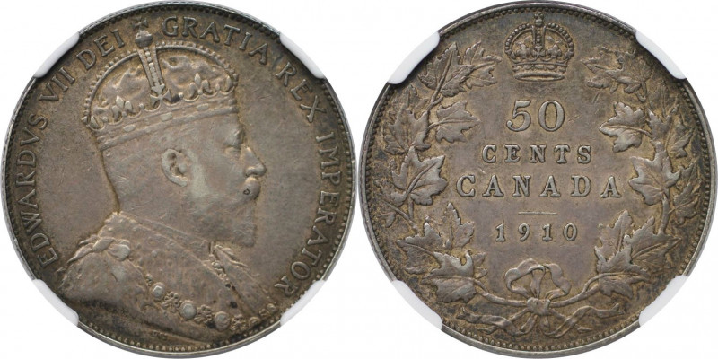 Weltmünzen und Medaillen, Kanada / Canada. Edward VII. (1901-1910). 50 Cents 191...