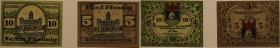 Banknoten, Deutschland / Germany. Notgeld Zeulenroda (Reuß ältere Linie / Thüringen). 5, 10 Pfennig 01.01.1920. Grabowski: Z8.8b,c. 2 Stück. I-II