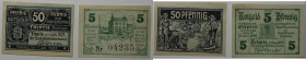 Banknoten, Deutschland / Germany. Notgeld Triptis. 5, 50 Pfennig 1921-23. 2 Stück. VAT028_2a, 3d. I-II
