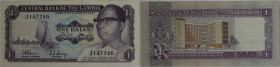 Banknoten, Gambia. 1 Dalasi 1978. Pick 008. II