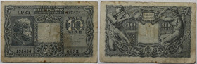 Banknoten, Italien / Italy. 10 Lira 23.11.1944. Pick 32. IV