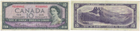 Banknoten, Kanada / Canada. 10 Dollars 1954. Pick 79b. II