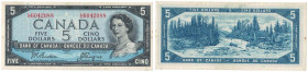 Banknoten, Kanada / Canada. 5 Dollars 1954. Pick 77a. II