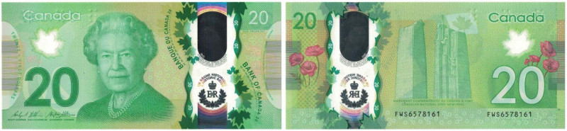 Banknoten, Kanada / Canada. 20 Dollars 2012. Pick new 2. I