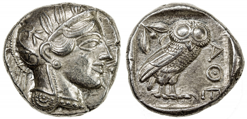 ATHENS: AR tetradrachm (17.24g), ca. 440-404 BC, S-2526, helmeted bust of Athena...