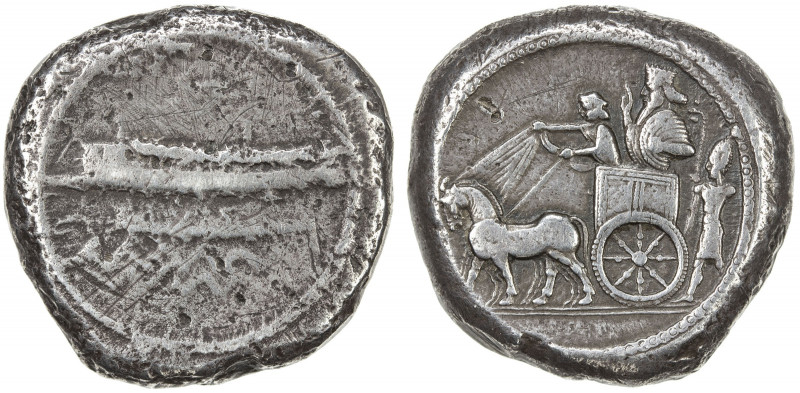 SIDON: Baalshallim II, ca. 401-366 BC, AR dishekel (28.17g), BMC-17.1, HGC 10-23...
