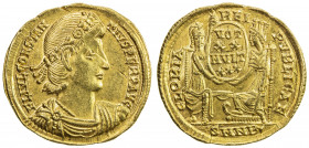 ROMAN EMPIRE: Constantius II, 337-361 AD, AV solidus (4.47g), Nicomedia, S-17738, diademed, draped, and cuirassed bust right // GLORIA REI PUBLICAE, e...