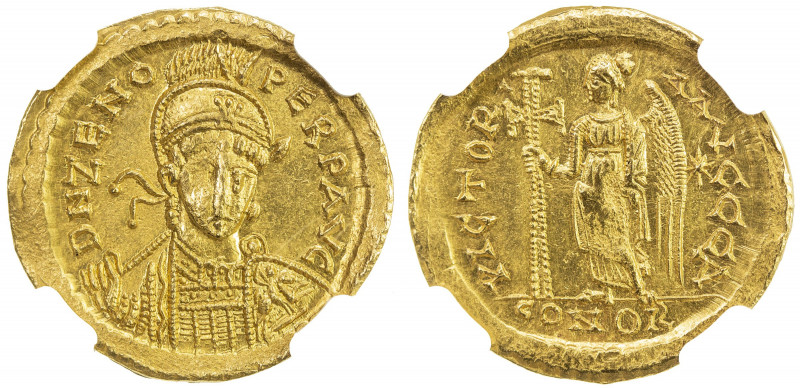 ROMAN EMPIRE: Zeno, 2nd reign, 476-491, AV solidus (4.48g), Constantinople, RIC-...
