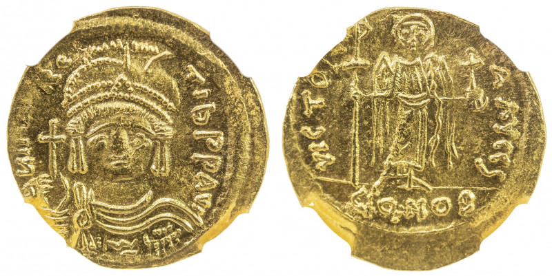 BYZANTINE EMPIRE: Maurice Tiberius, 582-602, AV solidus (4.48g), Constantinople,...