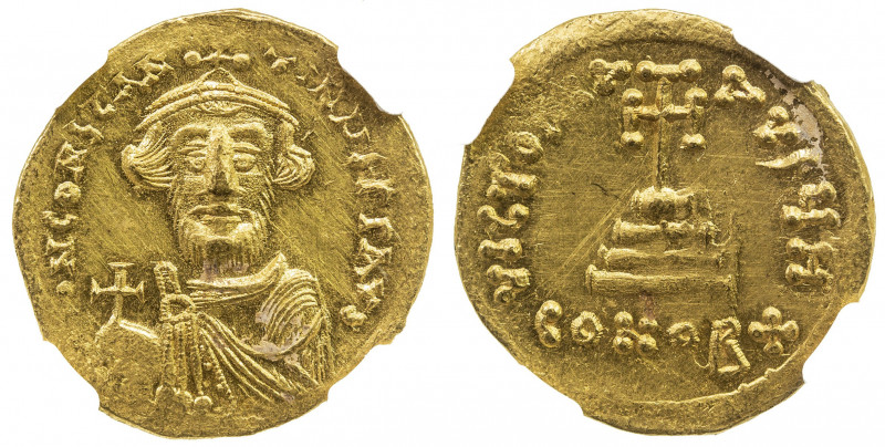 BYZANTINE EMPIRE: Constans II, 641-668, AV solidus (4.46g), Constantinople, S-95...