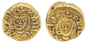 BYZANTINE EMPIRE: Michael II, the Amorian, 820-829, AV solidus (3.87g), Syracuse, S-1646, bust facing, short beard // facing bust of Theophilus, beard...