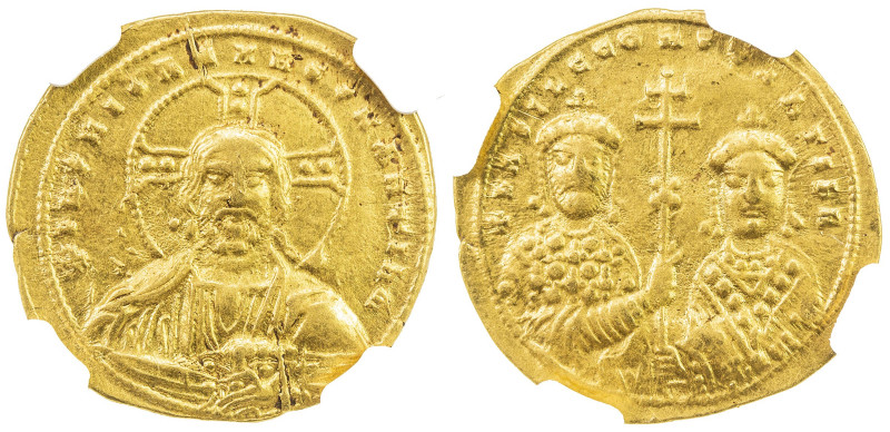 BYZANTINE EMPIRE: Basil II Bulgarochtonus, 976-1025, AV histamenon nomisma (4.20...