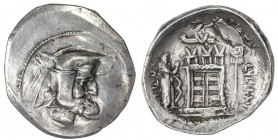 PERSIS KINGDOM: Vadfradad I (Autophradates), 3rd century BC, AR tetradrachm, Alram-533, cf. Sunrise-570, king's head right, with mustache, wearing dia...