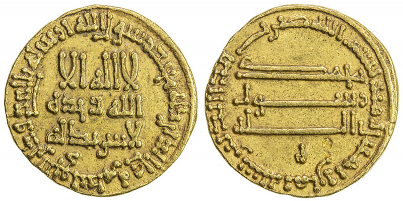 ABBASID: al-Rashid, 786-809, AV dinar (4.24g), NM (Madinat al-Salam), AH188, A-2...