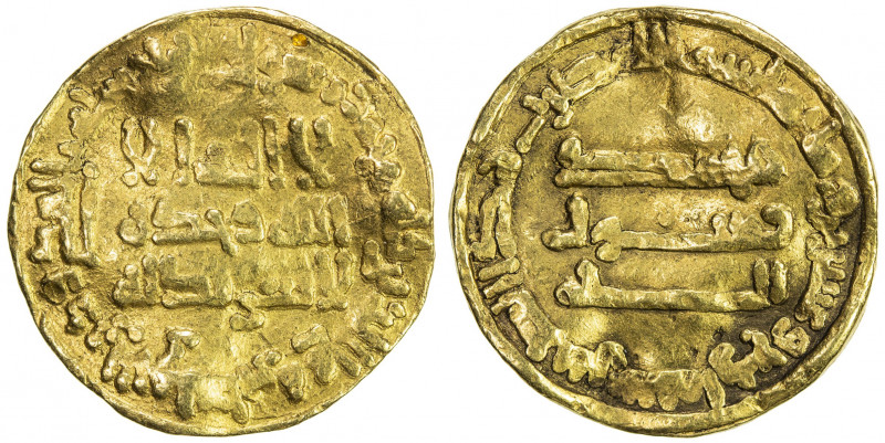 ABBASID: temp. al Mu'tasim, 833-842, AV dinar (3.74g), NM, AH224, A-225var, cont...