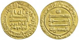 ABBASID: al-Musta'in, 862-866, AV dinar (4.29g), al-Basra, AH249, A-233.2, Bernardi-161Je, choice VF.
Estimate: USD 240 - 300
