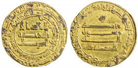 ABBASID: al-Mu'tadid, 892-902, AV dinar (4.12g), Madinat al-Salam, AH279, A-241, Bernardi-211Jh, date 279 was unknown to Bernardi, but two sold exampl...