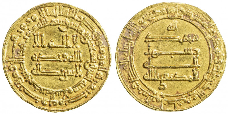 ABBASID: al-Muktafi, 902-908, AV dinar (4.30g), Madinat al-Salam, AH292, A-243.1...