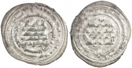 ABBASID: al-Muqtadir, 908-932, AR dirham (3.01g), Sijistan, AH302, A-246.2, struck during the brief purely Abbasid control of Sijistan from the Saffar...