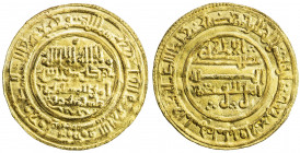 ALMORAVID: Tashufin b. 'Ali, 1142-1145, AV dinar (4.01g), Sijilmasa, AH543, A-471.1, H-—, posthumous issue, presumably struck by order of straggling l...