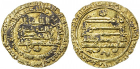 TULUNID: Khumarawayh, 884-896, AV dinar (4.15g), al-Rafiqa, AH27x, A-664.1, Bernardi-193Hn, date probably AH273, VF.
Estimate: USD 220 - 240