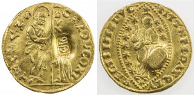 OTTOMAN EMPIRE: Süleyman II, 1687-1691, AV zecchino (3.49g), countermarked Arabic sahha on a Venetian zecchino (ducat) of Carlo Contarini (1655-1656),...
