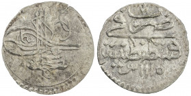 TURKEY: Ahmed III, 1703-1730, AR akçe (0.18g), AH1115, KM-135, NP-524, toned, initial letter VII, AU.
Estimate: USD 125 - 175