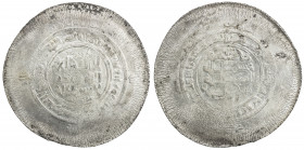 BANIJURID: Sahlan b. Maktum, 974-988, AR multiple dirham (13.11g), Andaraba, AH378, A-A1440, citing the Samanid ruler Nuh III, Qur'an 9:34 in the reve...