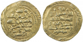 GHAZNAVID: Mas'ud III, 1099-1115, AV dinar (4.51g) (Ghazna), AH(49)2, A-1647, first series, always dated 492, with titles sanâ al-milla malik al-islam...