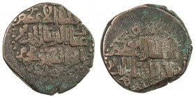 GHORID: Ghiyath al-Din Muhammad, 1163-1203, AE jital (3.16g), Marw, ND, A-M1759, Tye-137 (mis-assigned to Farwan mint), Zeno-266730 (this piece), Arab...