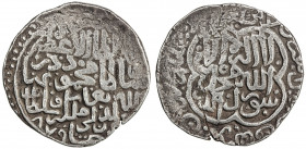 TIMURID: Sultan Mahmud, 2nd reign, 1469-1495, AR tanka (4.89g), Badakhshan, AH879, A-2454.4, extremely rare type, known only from unique tankas of Kab...