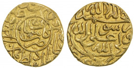 SAFAVID: Muhammad Khudabandah, 1578-1588, AV mithqal (4.64g), Kashan, AH989, A-2616.2, type B, attractive strike, EF, R. 
Estimate: USD 260 - 325