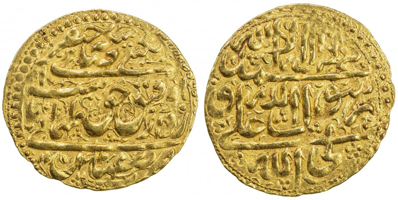 SAFAVID: Tahmasp II, 1722-1732, AV ashrafi (3.47g), Isfahan, AH1142, A-2688, Tah...