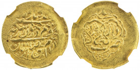 ZAND: 'Ali Murad Khan, 1781-1785, AV ¼ mohur (2.70g), Yazd, AH1197, A-2815, 2nd series (AH1196-1199), couplet of Karim Khan obverse, mint and date on ...