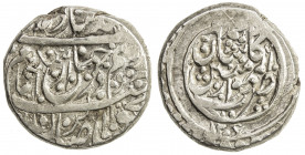QAJAR: Agha Muhammad Khan, 1779-1797, AR rupi (11.42g), Kashan, AH1206, A-2844, type C, with Zand couplet obverse, bold strike, choice EF.
Estimate: ...