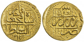 QAJAR: Fath 'Ali Shah, 1797-1834, AV toman (6.18g), Rasht, AH1213, A-2859, type S1, both sides within elegant octogram border, choice EF.
Estimate: U...