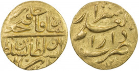 QAJAR: Fath 'Ali Shah, 1797-1834, AV toman (5.71g), Shiraz, AH1221//122x, A-2860F, type T1, lovely, boldly-struck example, AU, RR. 
Estimate: USD 400...