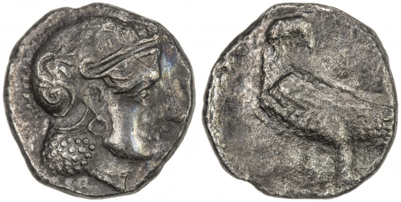 INDO-GREEK: Sophytes, ca. 270-250 BC, AR drachm (2.49g), helmeted head of Athena...