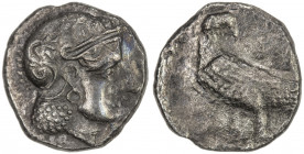 INDO-GREEK: Sophytes, ca. 270-250 BC, AR drachm (2.49g), helmeted head of Athena right, adorned with laurel wreath // cockerel standing left, struck i...