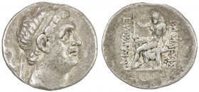 INDO-GREEK: Euthydemos I, ca. 230-200 BC, AR tetradrachm (16.37g), Bop-9A, diademed head right // Hercules seated left on rock, holding club set on ro...
