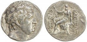 INDO-GREEK: Euthydemos I, ca. 230-200 BC, AR tetradrachm (16.04g), Bop-9A, diademed head right // Hercules seated left on rock, holding club set on ro...